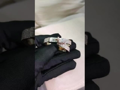 End Custom solid 18k Gold Jewelry Ring Real Diamond Jewelry High Brand