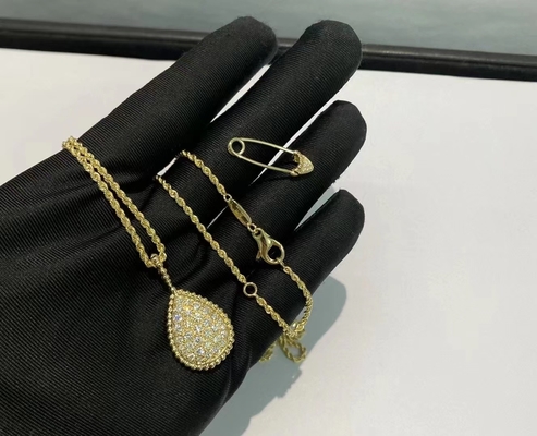 Boucheron Serpent Boheme Pendant 18K Gold Motif Pendant Set With Pave Diamonds