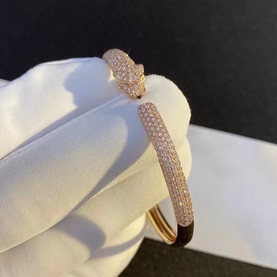 Custom Panthere De Brand Bracelet 18K White Gold Onyx Emeralds Brilliant Cut Diamonds