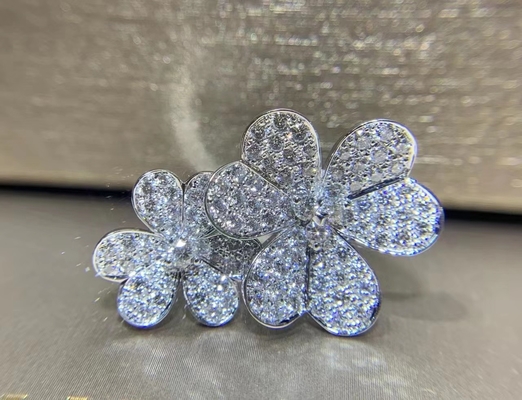 18k Rose Gold Custom Brand Frivole Rings 112 diamonds Frivole Between The Finger Ring OEM