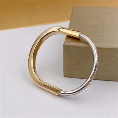 Kuwait Jewelry 18K Gold Diamond Bracelet Custom White Gold Bangle Bracelets