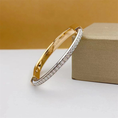 Kuwait Jewelry 18K Gold Diamond Bracelet Custom White Gold Bangle Bracelets