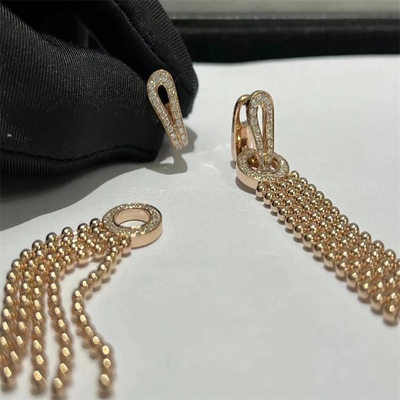 VVS Diamond Brand Jewelry Women HK Setting Rose Gold Diamond Earrings