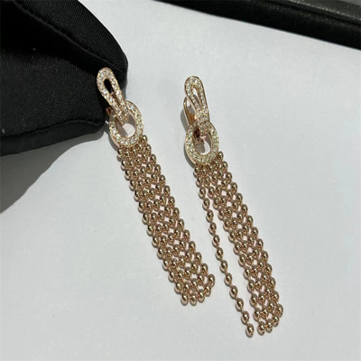 VVS Diamond Brand Jewelry Women HK Setting Rose Gold Diamond Earrings