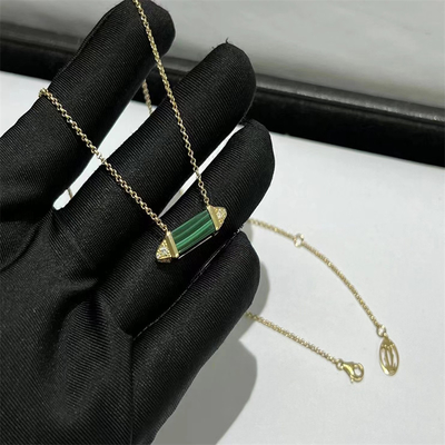 18k Brand Jewelry Custom Jewelry Malachite Diamond Gold Necklace