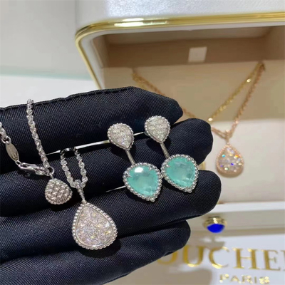 Custom 18K Gold Diamond Jewelry with None Fluorescence Abstract Design and IGI Certificate