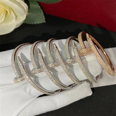 Jewelry Luxury Cartier Just A Nail Bracelet Rose Gold Ref N6702117 Real Diamond