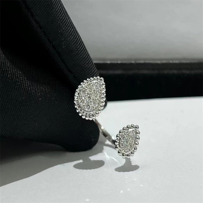 Boucheron Real Diamond Jewelry Luxury White Gold Diamond Ring