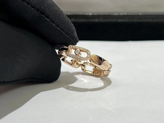 messika jewelry rose gold diamond ring brand jewelry 18 k gold rings
