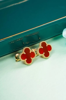 Best Quality Gold Jewelry 18k Custom Jewelry Van Cleef Frivole Earrings