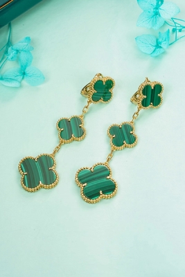 high end gold earrings Custom Brand gold  18 karat yellow gold earrings luxury gold jewelry