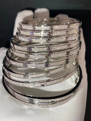 18 karat gold bangles jewelry luxury diamond jewellery full diamond love thin bangle bracelets