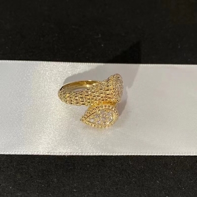 Customer's Logo 18k white gold diamond ring for engagement wedding