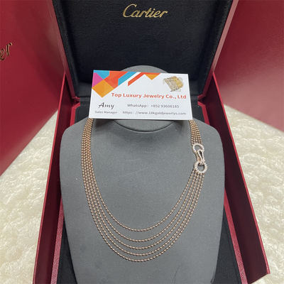 High End French Cartier Jewelry Timeless Style 18k Custom Necklace