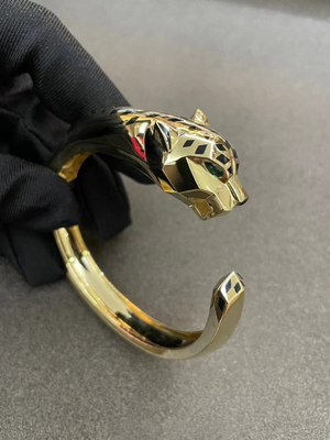 Luxury Stylish 18K Yellow Gold Bracelet Medium Weight Diamond Custom Jewelry
