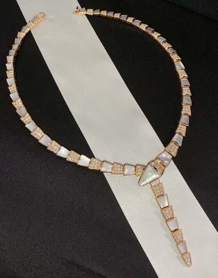 Real Diamond Serpenti Viper Necklace 18K Gold Diamond Necklace