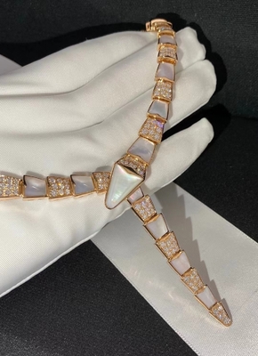 Real Diamond Serpenti Viper Necklace 18K Gold Diamond Necklace