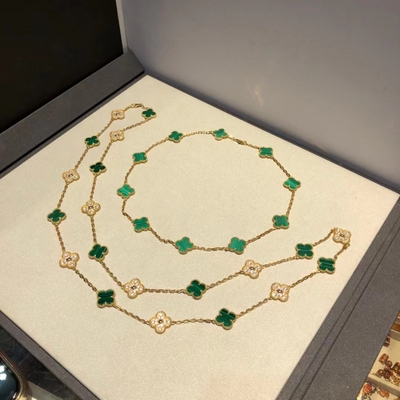 18k Gold Diamonds Jewelry Custom Brand Four Leaf Clover Bracelet