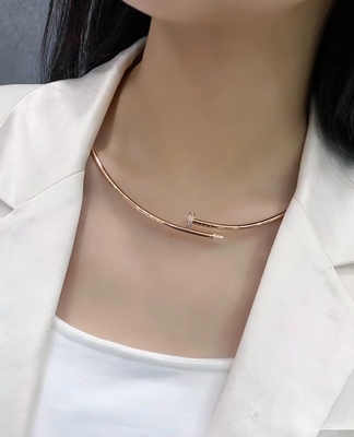 Nails 18K Gold Diamond Necklace Luxurious Shine Premium Quality Jewelry Factory