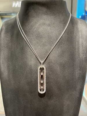 Jewelry Collection 18K Gold Diamond Necklace AU750 Gold Jewelry Chinese Manufacturer