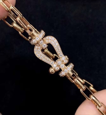 Customizable 18K Gold Jewelry FORCE 10 BRACELET L Model In 18k Yellow Gold And Diamonds.