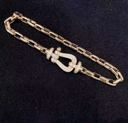 Customizable 18K Gold Jewelry FORCE 10 BRACELET L Model In 18k Yellow Gold And Diamonds.