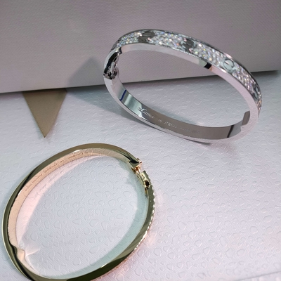 Brand Love Bracelet 18K White Gold Diamond-Paved full diamond is Brand jewelry real gold