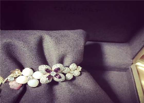  Hortensia Eden 18K Gold Bangle Bracelet With Diamond And Gemstone