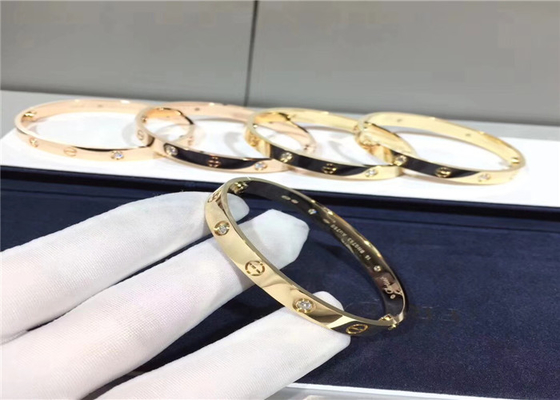 Real Au750 Gold Cartier Bracelet Love Unisex 0.42 Carat Iconic Screw best jewelry manufacturer in china