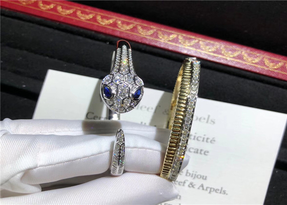 Unique 18K White Gold Diamond Bracelet , High End Personalized Jewelry