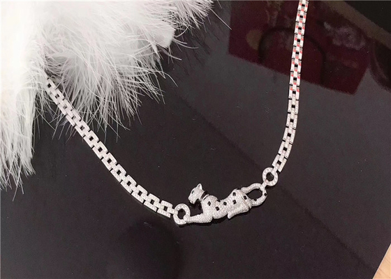 Vintage Brand Maillon Panthere Necklace Authentic 18K Gold Made With Emerald Eyes