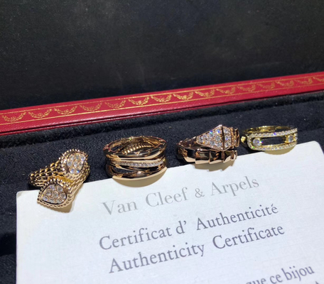 Authentic 18K Gold Diamond Ring For Wedding Anniversary / Birthday Party the diamond jewelry