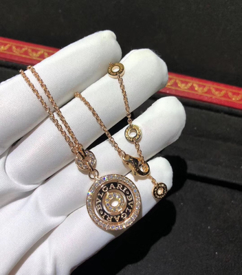 Charming  Cerchi Astrale 18K Rose Gold Diamond Necklace Customization Available