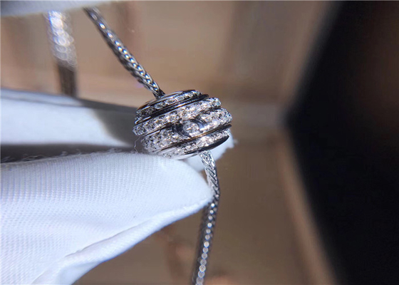 High End 18K Gold Diamond Necklace , Custom Piaget Possession Pendant