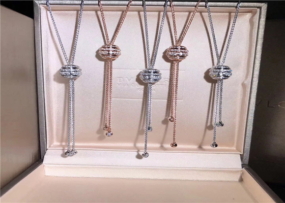 High End 18K Gold Diamond Necklace , Custom Piaget Possession Pendant