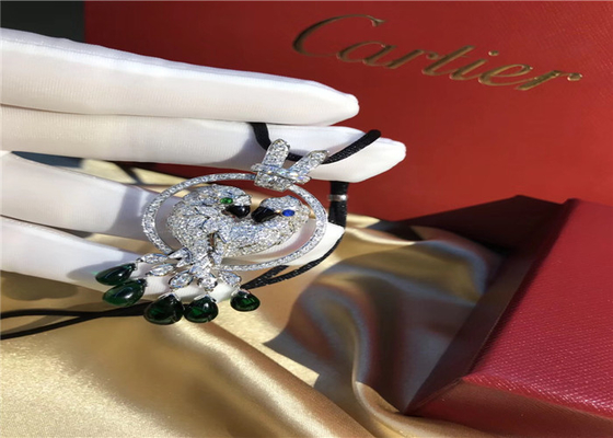 18K White Gold Diamond Cartier Parrot Necklace / Cartier Les Oiseaux LibéRéS Necklace