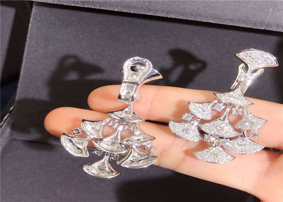  Divas' Dream 4.2ct 206 Diamonds 18kt White Gold Earrings