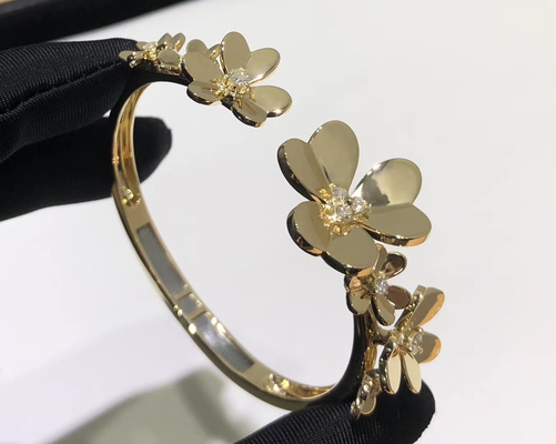 New design for Custom Brand bracelet clover 18k gold diamond