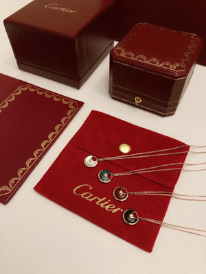 B7224518 18K Rose Gold 41cm Amulette De Cartier Necklace