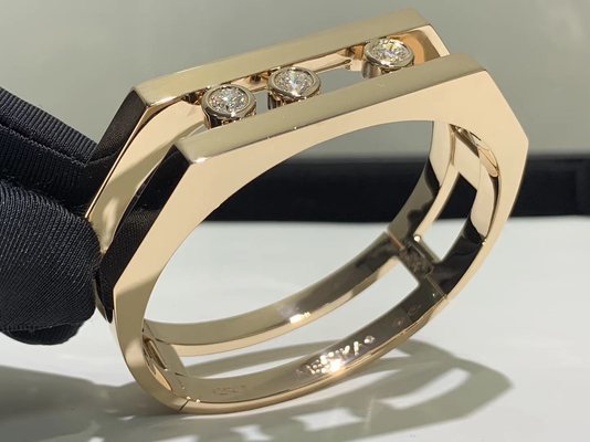 0.9CT Luxury Diamond Jewelry Diamonds Messika Gold Bracelet Fine Jewelry