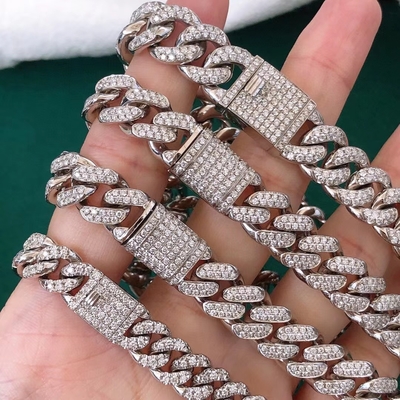DIAMOND CUBAN LINK CHAIN (14MM) Each Cuban link is iced out by hand ice jewelry chains ice jewelry near me