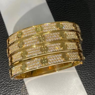 18K Yellow Gold Set Luxury Diamond Jewelry With 2 Carats Diamonds jewelry factory in China
