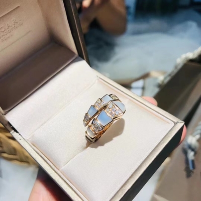  SERPENTI Ring jewelry brand ambassador instagram Custom real gold diamond ring