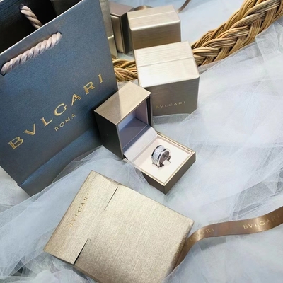 BVLGARI B.zero1 Design Legend ring in 18k white gold vvs diamonds real gold and diamond jewelryChinese jewelry factory