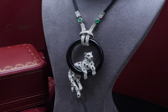 display for jewelry Panthère de Cartier Necklace Luxury Diamond Jewelry Paris Jewelry