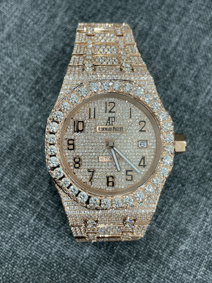 VVS Moissanite Custom Diamond Watch Iced Out Men Numerical Dia