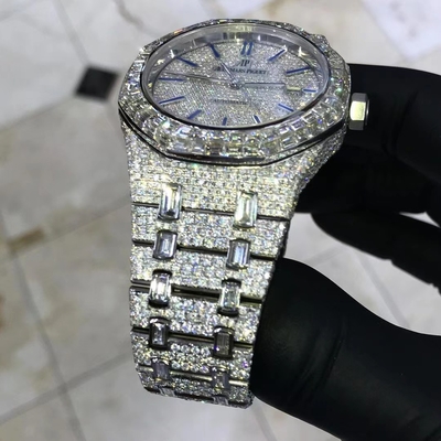 DE Moissanite Vvs Icebox Diamond Watches Mens Fine Jewelry