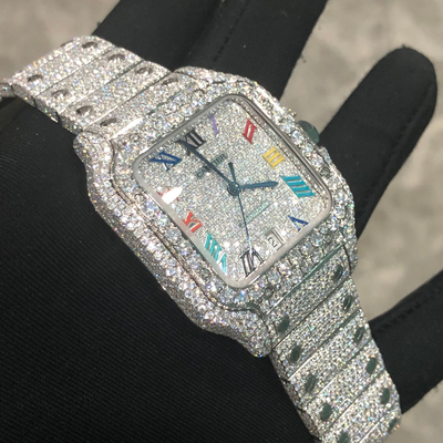 Vvs Diamond Ice Cube Moissanite Watch