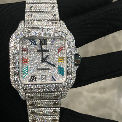 Vvs Diamond Ice Cube Moissanite Watch