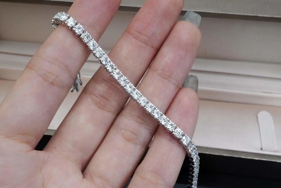 9 Carat Diamond Tennis Bracelet In 10K White Gold by Jewelry Factory Wholesale Price tennis bracelet set